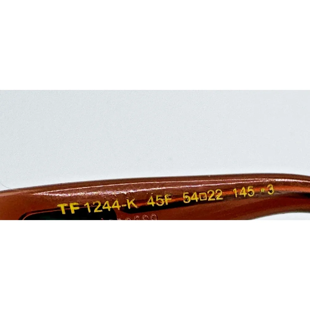 Tom Ford Sunglasses TF1244-K 45F Brown Round Brown Gradient Lens 54mm Asian Fit